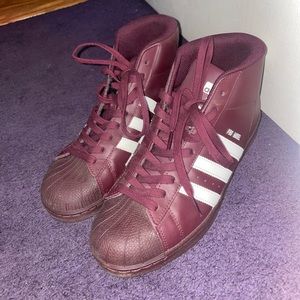 Burgundy Adidas Hightop Sneaker (Like New)